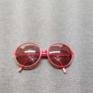 Liz Claiborne Vintage Red Round Sunglasses LC NO.44 RE 140 Retro Eyewear